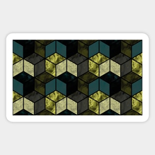 3d mosaic cubes Sticker